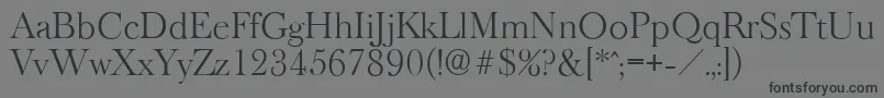 BaskeroldserialLightRegular Font – Black Fonts on Gray Background