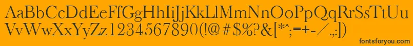 BaskeroldserialLightRegular Font – Black Fonts on Orange Background
