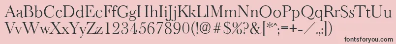 BaskeroldserialLightRegular Font – Black Fonts on Pink Background