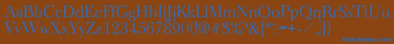 BaskeroldserialLightRegular Font – Blue Fonts on Brown Background