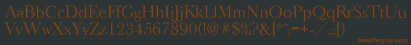 BaskeroldserialLightRegular Font – Brown Fonts on Black Background