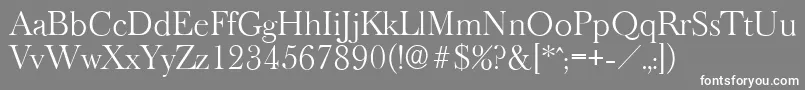 BaskeroldserialLightRegular Font – White Fonts on Gray Background