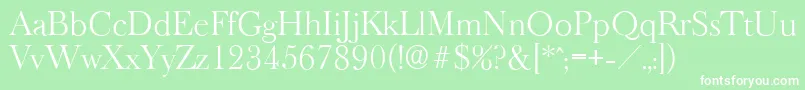 BaskeroldserialLightRegular Font – White Fonts on Green Background