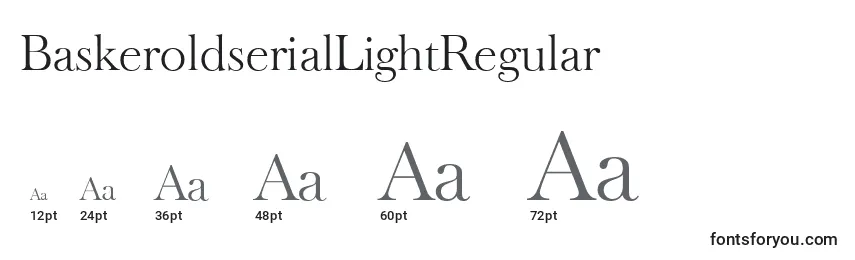 Размеры шрифта BaskeroldserialLightRegular