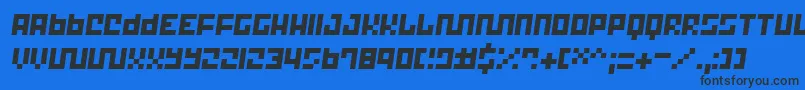 Шрифт Trick 12 – чёрные шрифты на синем фоне