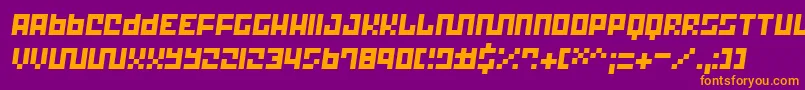 Trick 12 Font – Orange Fonts on Purple Background