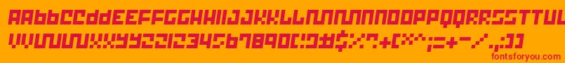 Trick 12 Font – Red Fonts on Orange Background