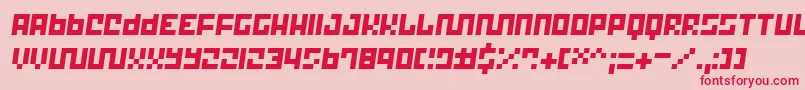 Trick 12 Font – Red Fonts on Pink Background