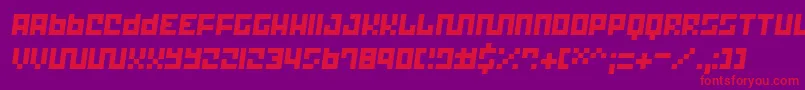 Trick 12 Font – Red Fonts on Purple Background