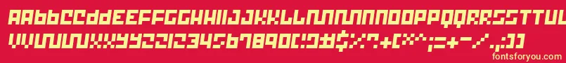 Trick 12 Font – Yellow Fonts on Red Background