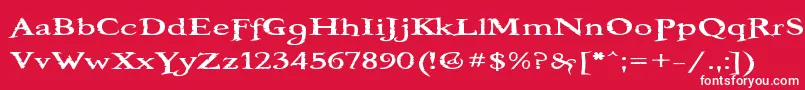 Booteroz Font – White Fonts on Red Background