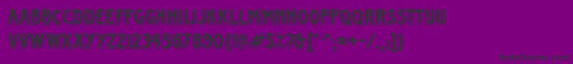 Шрифт Horndond – чёрные шрифты на фиолетовом фоне