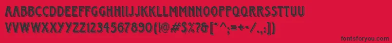 Horndond Font – Black Fonts on Red Background