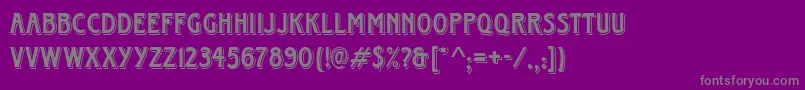 Horndond-Schriftart – Graue Schriften auf violettem Hintergrund