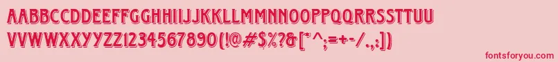 Horndond Font – Red Fonts on Pink Background