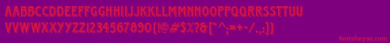 Horndond Font – Red Fonts on Purple Background