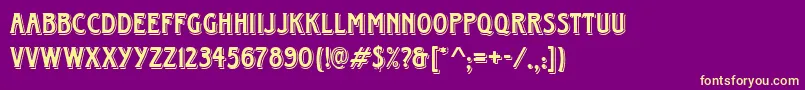 Horndond Font – Yellow Fonts on Purple Background