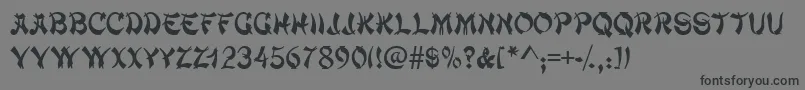 Taipancapsssk Font – Black Fonts on Gray Background