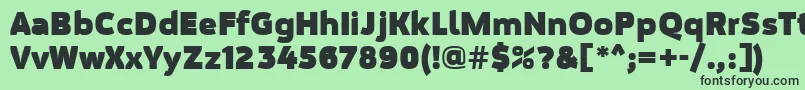Шрифт MovaviGrotesqueBlack – чёрные шрифты на зелёном фоне
