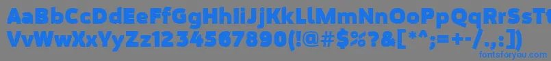 MovaviGrotesqueBlack Font – Blue Fonts on Gray Background