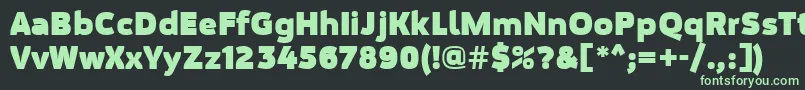 Czcionka MovaviGrotesqueBlack – zielone czcionki na czarnym tle