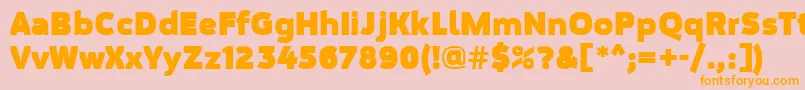 MovaviGrotesqueBlack Font – Orange Fonts on Pink Background