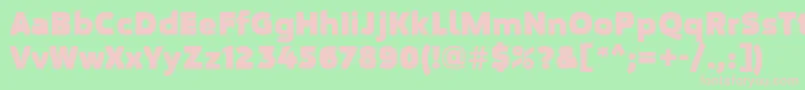 フォントMovaviGrotesqueBlack – 緑の背景にピンクのフォント