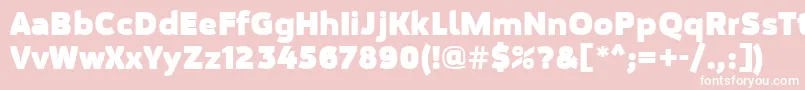 MovaviGrotesqueBlack Font – White Fonts on Pink Background