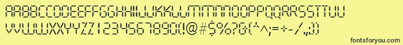 QuartzlRegular Font – Black Fonts on Yellow Background