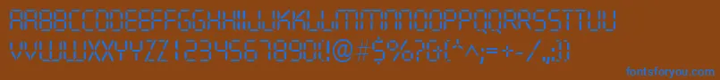 QuartzlRegular Font – Blue Fonts on Brown Background