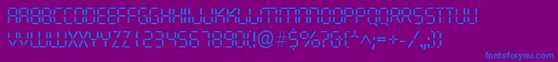 QuartzlRegular Font – Blue Fonts on Purple Background