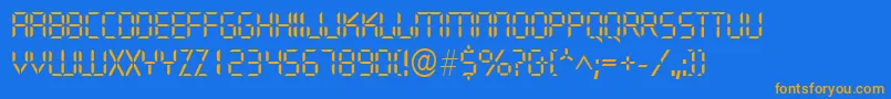 QuartzlRegular Font – Orange Fonts on Blue Background