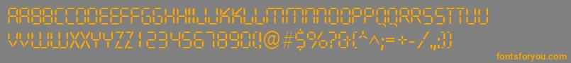 QuartzlRegular Font – Orange Fonts on Gray Background