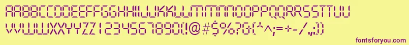 QuartzlRegular Font – Purple Fonts on Yellow Background