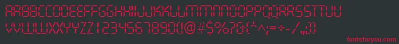 QuartzlRegular Font – Red Fonts on Black Background