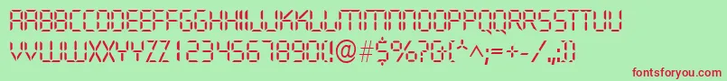 QuartzlRegular Font – Red Fonts on Green Background