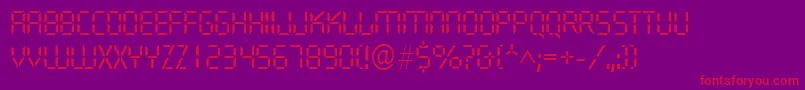 QuartzlRegular Font – Red Fonts on Purple Background