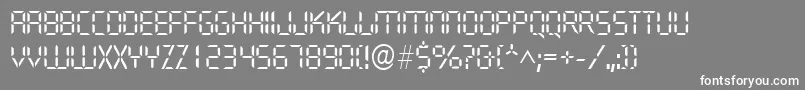 QuartzlRegular Font – White Fonts on Gray Background
