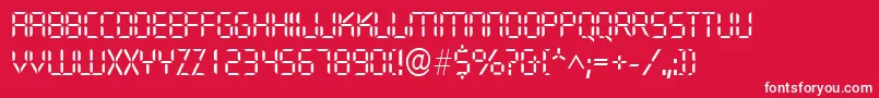 QuartzlRegular Font – White Fonts on Red Background