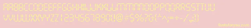 QuartzlRegular Font – Yellow Fonts on Pink Background