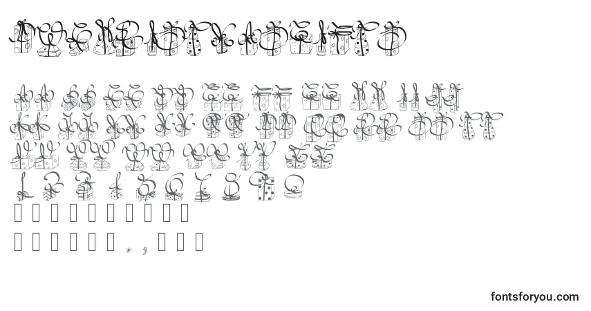 Fuente Pwchristmasgifts - alfabeto, números, caracteres especiales