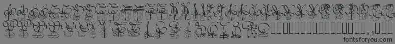 フォントPwchristmasgifts – 黒い文字の灰色の背景