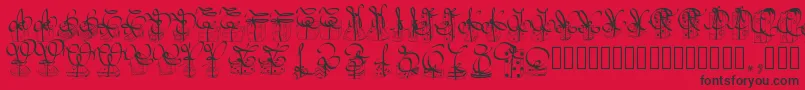 Pwchristmasgifts Font – Black Fonts on Red Background