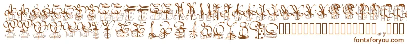 Pwchristmasgifts-Schriftart – Braune Schriften