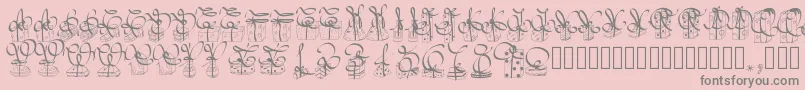 Pwchristmasgifts Font – Gray Fonts on Pink Background