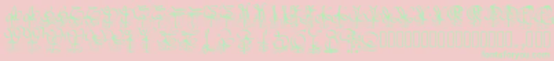 Pwchristmasgifts Font – Green Fonts on Pink Background