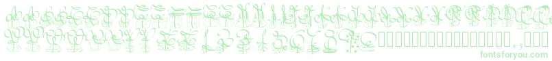 Czcionka Pwchristmasgifts – zielone czcionki na białym tle