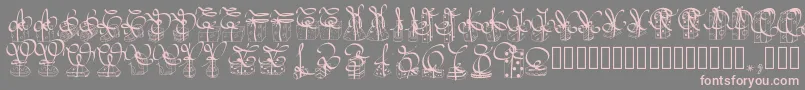 Шрифт Pwchristmasgifts – розовые шрифты на сером фоне