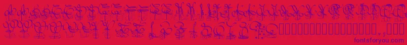 Pwchristmasgifts Font – Purple Fonts on Red Background