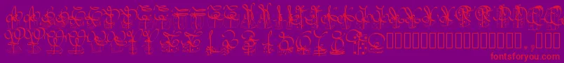 Pwchristmasgifts Font – Red Fonts on Purple Background